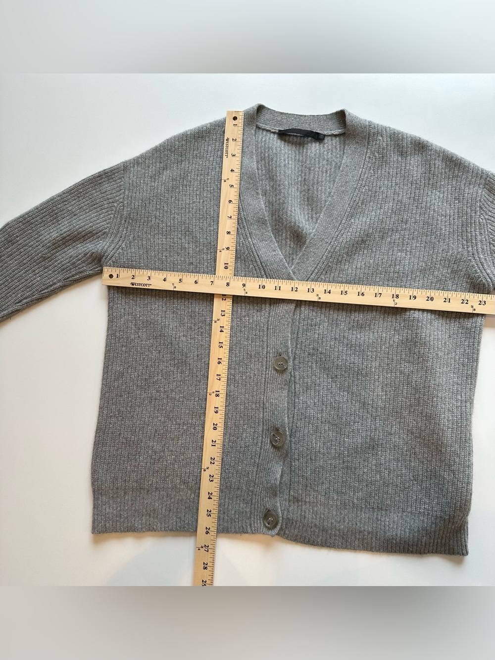 Jenni Kayne Cashmere Cocoon Cardigan Heather Gray 100% Cashmere XS Oversized - Picture 7 of 11